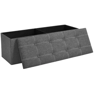 Songmics Sitzbank 110 x 38 x 38 cm Grau