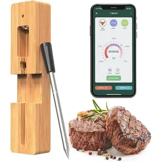 Drahtloses Bluetooth Grillthermometer wasserdicht 60m Reichweite