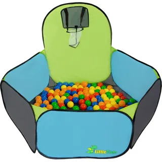 LittleTom Kinderspielzelt Bällebad-Pool Pumba | Bällepool Spielpool Spielzelt für Jungen und Mädchen | Spielset Kinder-Bällebad-Zelt mit Spielbällen für Drinnen und Draußen | mit Tragetasche