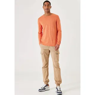 Cargohose GARCIA, Herren, Gr. 28, N-Gr, beige (hessian (beige)), Obermaterial: 98% Baumwolle, 2% Elasthan, knöchellang, Hosen Cargohose