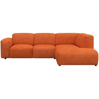 flexlux Ecksofa Polyester 2-Sitzer Orange