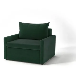 Mid.you Schlafsessel , Dunkelgrün , Textil , 92x89x103 cm , Made in Eu , Liegefunktion, gepolsterte Armlehnen , Wohnzimmer, Sofas & Couches, Schlafsofas, Schlafsessel