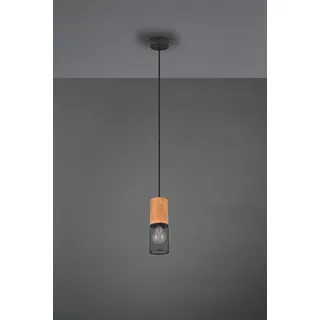 Trio Tosh 1-flammig 30 cm Holz Metall Schwarz matt
