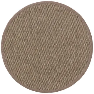 benuta Pure Sisalteppich Greta Grau ø 250 cm rund , Textil , Beton Optik , Rund , 250x250 cm , Gots , für Fußbodenheizung geeignet , Teppiche und Böden, Teppiche