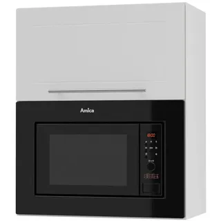 Feldmann-Wohnen Mikrowellenumbauschrank Kvantum W2Mk/60 Weiß Matt / Weiß Matt 60 / 32,5 / 72cm , Holz , 1 Fächer , Rechteckig , 60x72x32.5 cm , Küchen, Küchenmöbel, Küchenschränke, Geräteumbauschränke