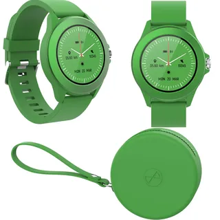 Forever Colorum CW-300 BT 40 mm Kunststoffgehäuse grün Silikonarmband grün M