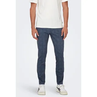 Only & Sons ONSMARK Slim Check Chinohose Blau 31W / 30L