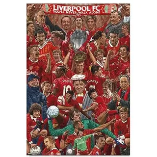 Grupo Erik Poster Kunstdruck Liverpool Fussball Poster Deko Wohnzimmer oder Deko Schlafzimmer - Deko Zimmer - Größe 61 x 91,5 - Offizieller Liverpool Fanartikel