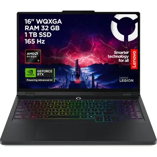 Lenovo Legion Pro 5 16'' AMD Ryzen 7 8745HX 32 GB RAM 1 TB SSD RTX 5060 Win 11 Home Schwarz