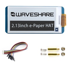 Waveshare 2.13 Inch e-Paper Display HAT 250x122 Resolution V4 E-Ink Screen Electronic Paper Module with Embedded Controller for Raspberry Pi 2B 3B 3B+ Zero Zero W,SPI Interface