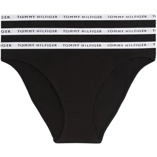 Tommy Hilfiger Damen Slips Unterwäsche, Schwarz (Black/Black/Black), XL