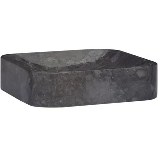 The Living Store Waschbecken Schwarz 40x40x10 cm Marmor - Schwarz