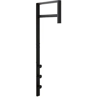 Garderobenpaneel , Schwarz , Metall , 3x82x30 cm , Reach , Aufhängemöglichkeit , Garderobe, Garderobenpaneele, Garderobenpaneele