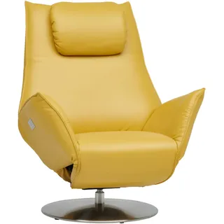 Koinor Relaxsessel , Gelb , Leder , Echtleder , Nappaleder , 92x79x90 cm , Goldenes M, Made in Germany, DIN EN ISO 9001, Dgm , Fußauswahl, Lederauswahl, Stoffauswahl, Netzbetrieb , Wohnzimmer, Sessel, Relaxsessel