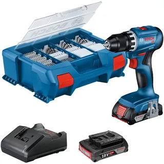 Bosch GSR 18V-45 inkl. 2 x 2,0 Ah + Koffer + Zubehör