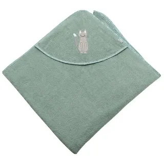Sterntaler Kapuzenbadetuch 100x100 cm KATZE Lilly in sattes grün | Gr.: onesize