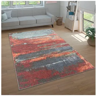 Paco Home Teppich Wohnzimmer Schlafzimmer Kurzflor Modern Vintage Muster Abstrakt Farbverlauf, Grösse:120x160 cm, Farbe:Bunt 2