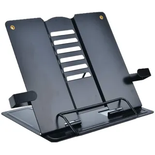 Citmage Schreibtisch Buchständer Dokumentenhalter Heavy Duty Metall Leseständer Schwarz für Buch Magazin Menü iPad Musik Note Sprache Entwurf mit 6 verstellbaren Positionen (Upgrade Edition)