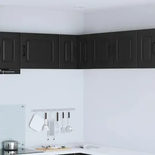 vidaXL Küchenschrank mit Regal Schwarz 57 x 57 x 40 cm Holzwerkstoff - Schwarz