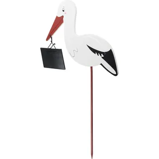 My Baby Lou Dekostorch , Rot, Schwarz, Weiß , Holz, Metall, Textil , Kiefer , vollmassiv , Vogel , Vogel , 51x104x2.6 cm , EN 71 , handgemalt , Babymöbel & Kindermöbel, Babyzimmer, Kinderzimmer Deko