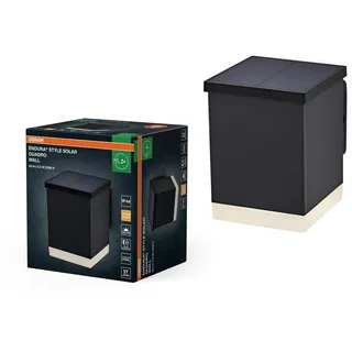 Osram Außenleuchte Edelstahl 11,5 cm inkl. Akku, IP44, dunkelgrau