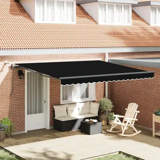 vidaXL Markisenstoff Schwarz 400 x 300 cm Polyester - Schwarz