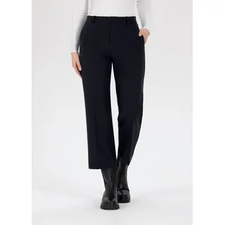 Culotte STEHMANN, Damen, Gr. 38, N-Gr, schwarz, Web, Obermaterial: 68% Viskose, 27% Polyamid, 5% Elasthan, straight fit wadenlang, Hosen Culotte, Sommerhose mit Bügelfalte