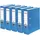 Original Falken 5er Pack PP-Color Kunststoff-Ordner. Made in Germany. 8 cm breit DIN A4 Pastell-Farbe aqua Vegan Ringordner Aktenordner Briefordner Büroordner Plastikordner Schlitzordner