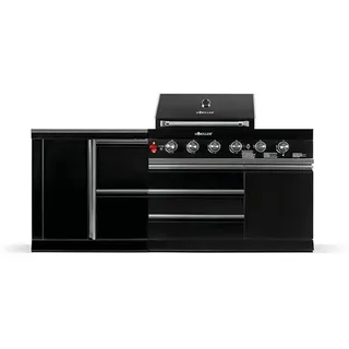 Goriller Outdoorküche Blackback S10 , Schwarz Hochglanz , Metall , 22 W , 200x90x58 cm , Ce , Grills, Gasgriller
