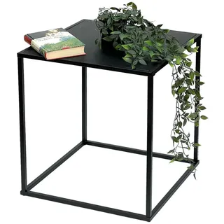 DanDiBo Couchtisch Metall Schwarz 42/42/45 cm , 42x45x42 cm , Gartenmöbel, Gartentische