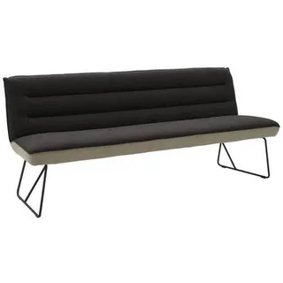 Dieter Knoll SITZBANK Anthrazit, Schwarz, Greige - 228x89x68 cm