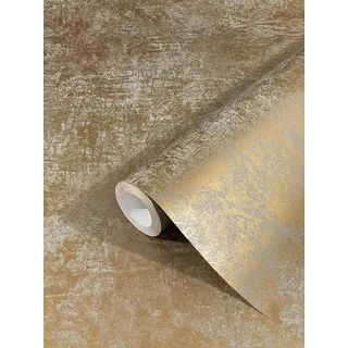 Marburg Vliestapete Uni Glimmernd Gold 10,05 m x 0,53 m