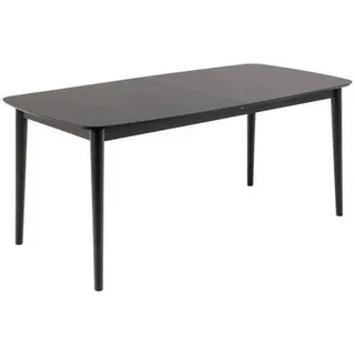 VCM ebuy24 Esstisch 90x180/219cm inkl. Zusatzplatten Schwarz