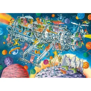 Heye Puzzle Aliens Welcome! 1000 Teile Cartoon Puzzle Poster