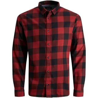 JACK & JONES Gingham Twill SHIRT L/«, rot