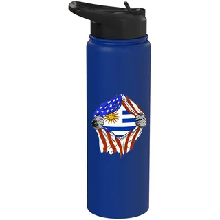 Uruguay Flagge Truhe USA Uruguayan Pride Uruguayische Wurzeln Stainless Steel Insulated Water Bottle