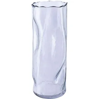 LEONIQUE Tischvase »Blumenvase Caline« Vase aus Glas, im Crunch-Design, Höhe ca. 30 cm, grau