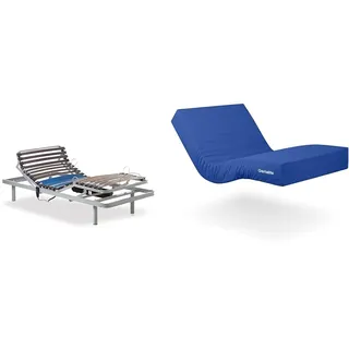 Gerialife - Seniorenbett elektrisch verstellbar, Pflegematratze mit Kaltschaumkern und wasserdichtem Bezug Visco Plus (80x200)