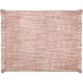 Beliani Deurali Kuscheldecke 125 x 150 cm Braun/Weiß