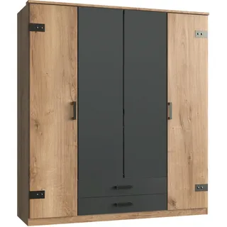 WIMEX Drehtürenschrank Cork 180 x 199 x 58 cm Grau