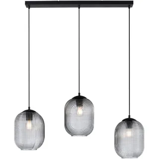 Paul Neuhaus Pendelleuchte PAUL NEUHAUS "SHITAKE", grau (rauchgrau), Leuchten, Damen, 3, 1 Stk., Pendelleuchte, L:86cm T:19cm