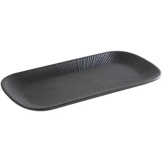 APS 85280 GN 1/3 Tablett Nero, 32,5 x 17,6 cm, Höhe 2,5 cm, Melamin, schwarz,