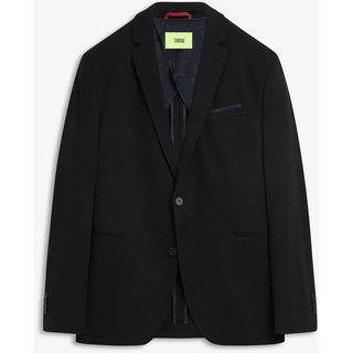 Sakko CINQUE "CIDITO", Herren, Gr. 102, schwarz, Web, Obermaterial: 52% Polyester, 21% Polyamid, 17% Viskose, 10% Elasthan, unifarben, regular fit, Sakkos Sakko, in 2-Knopf-Form