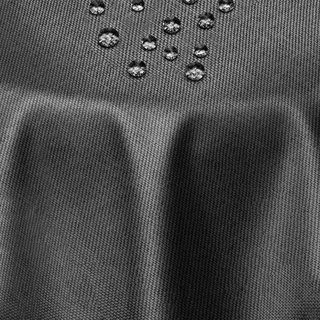 DecoHomeTextil Leinen Optik Tischdecke, Oval 160 x 220 cm Grau Anthrazit, wasserabweisend, fleckenabweisend, abwaschbar, Lotuseffekt, bügelfrei