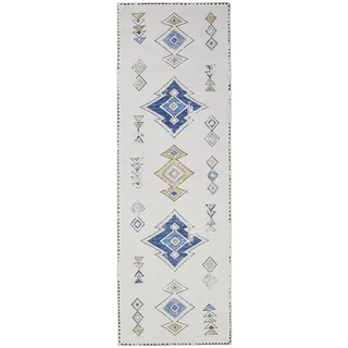 benuta Vintage-Läufer George waschbar 80x240 cm , Beige, Multicolor , Kunststoff , Vintage , Rechteckig , 80x240 cm , Oeko-Tex® Standard 100 , in verschiedenen Größen erhältlich, rutschfeste Unterfläche, waschbar , Teppiche und Böden, Teppiche, Teppichläufer, Läufer