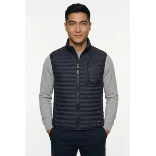 Steppweste CAMEL ACTIVE, Herren, Gr. 4XL, schwarz navy, Steppware, Obermaterial: 100% Polyamid, unifarben, normal hüftbedeckend, Rundhals, Westen Steppweste, mit Stehkragen und Reißverschluss