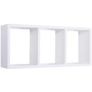 RECHTECKIGER WANDREGAL MIT 3 FÄCHERN FARBE WEISS MOD. TRISTANO