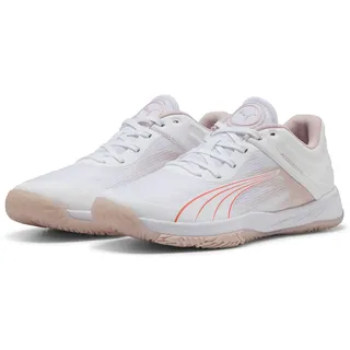Puma Accelerate Turbo W+ Hallenturnschuh, white/glowing red/rose quartz/alpine snow 44.5