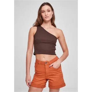 URBAN CLASSICS Tanktop Ladies Cropped Asymmetric Top XS bis 5XL M (38)