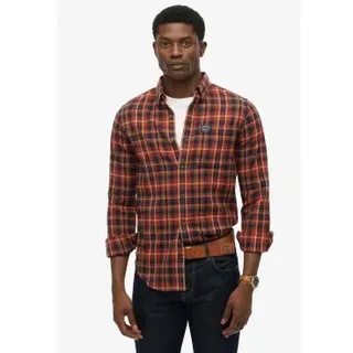 Superdry für Herren. M4011047A Holzfällerhemd rot (XXL), Lässig, Baumwolle, Langarm